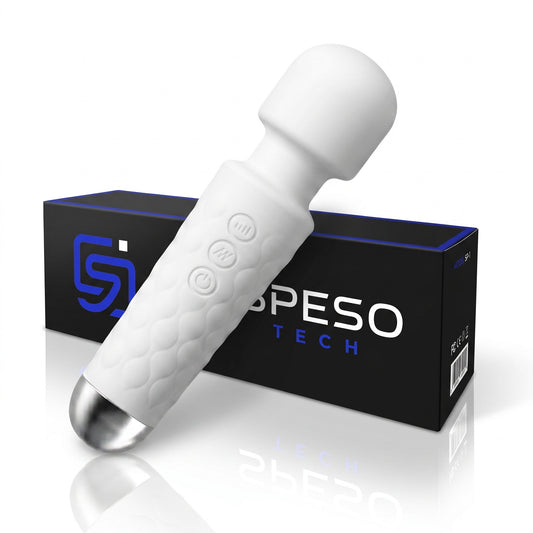 Mini Portable Handheld Massager - 8 Speeds & 20 Modes | White